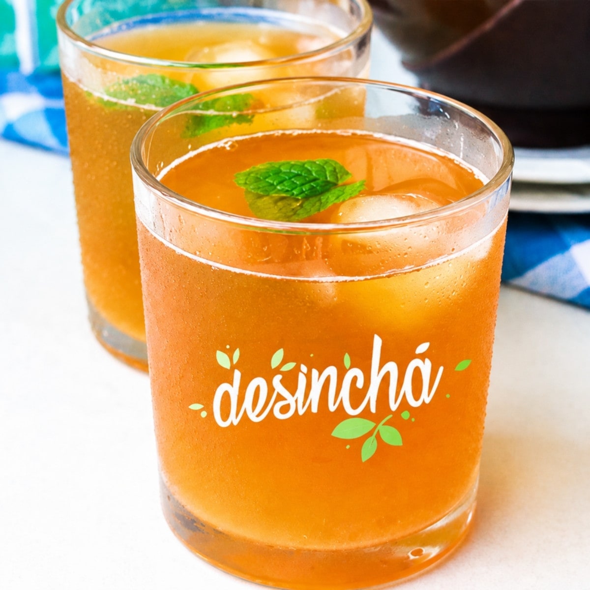 Chá Gelado de Pêssego com Desinchá – receita Desinchá
