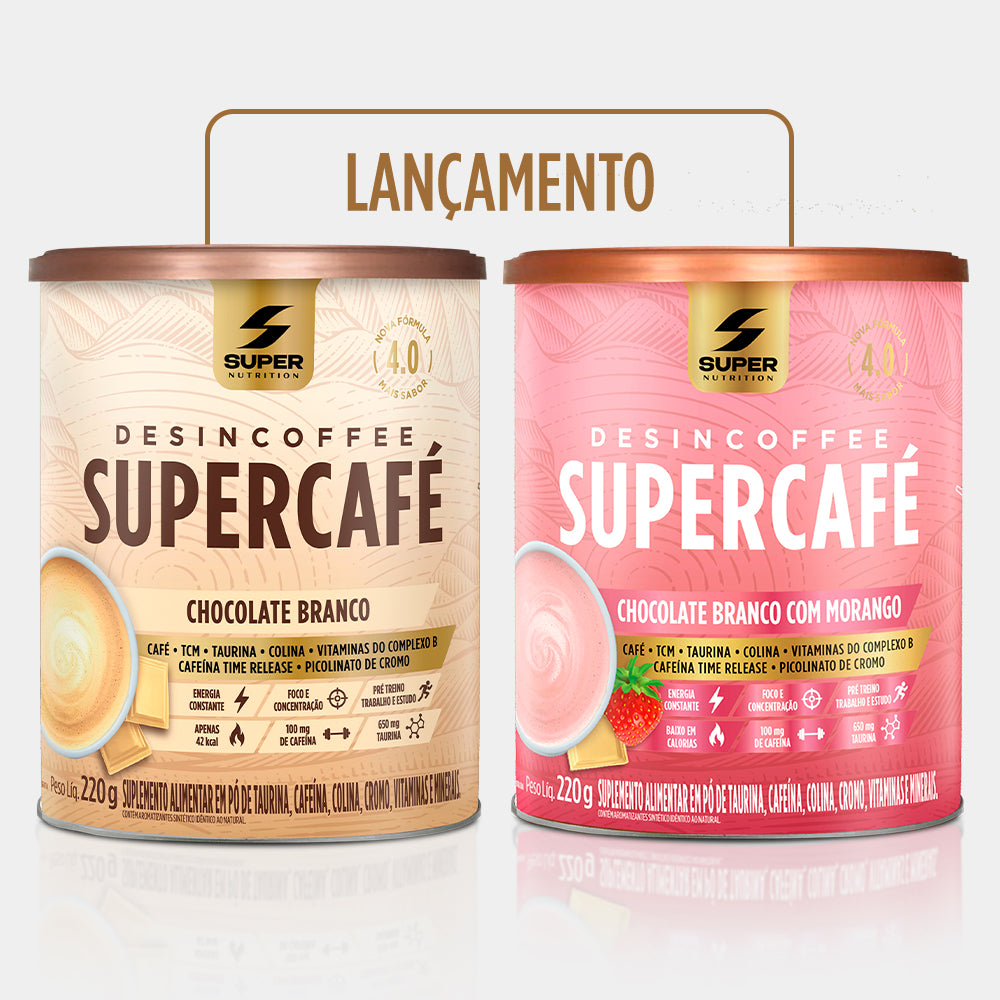 Supercafé Chocolate Branco + Chocolate Branco com Morango