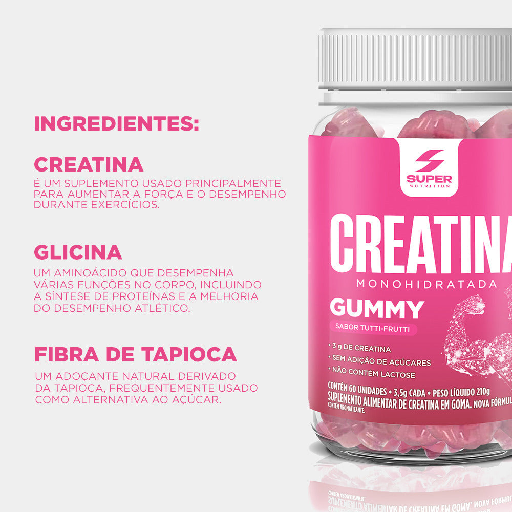 Gummy Creatina Sabor Tutti-Frutti (60 gomas)