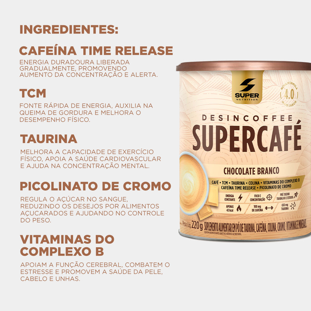 Compre 01 Supercafé Chocolate Branco, Ganhe 01 Supercafé Chocolate Suíço
