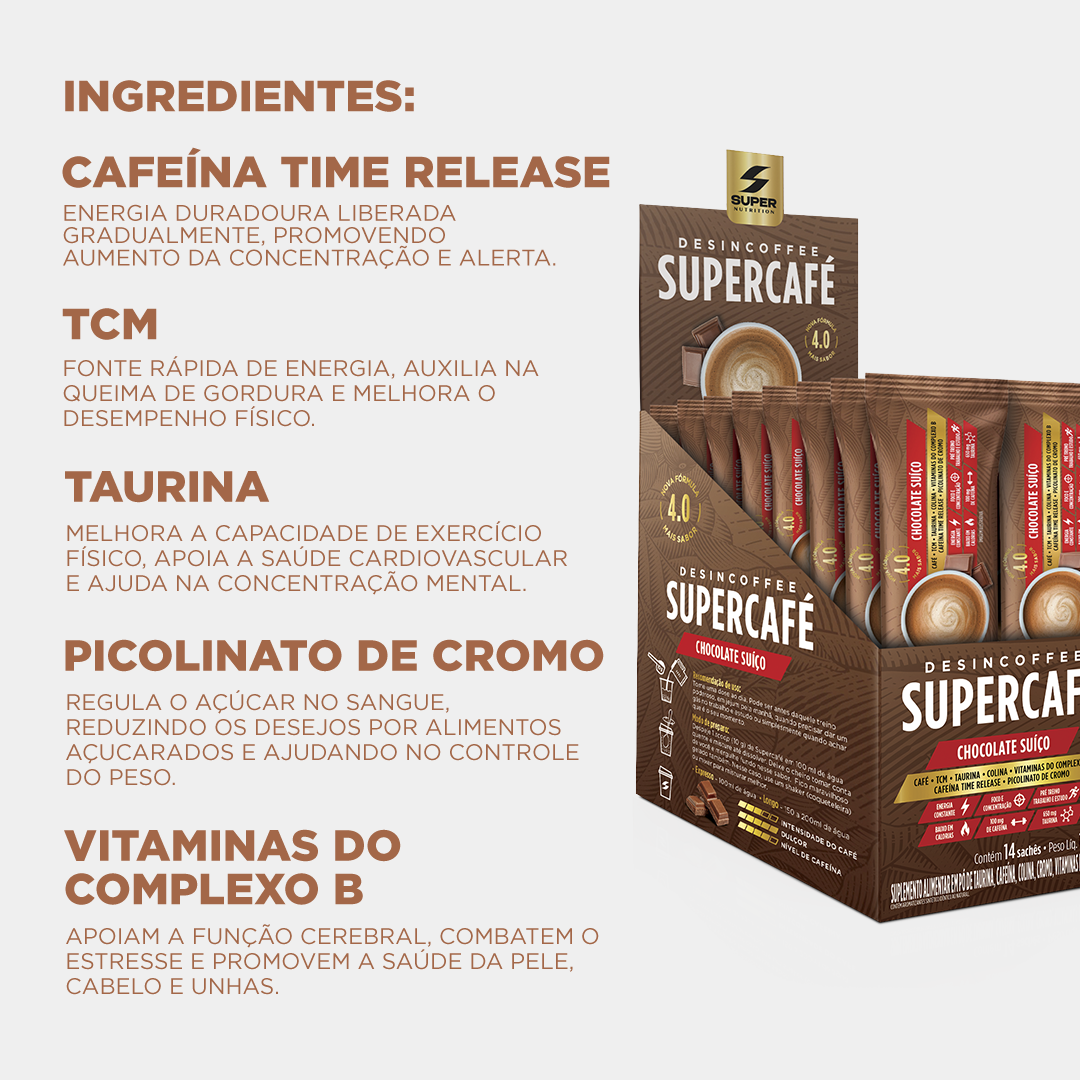 Stick Supercafé Chocolate Suíço (14 unidades)