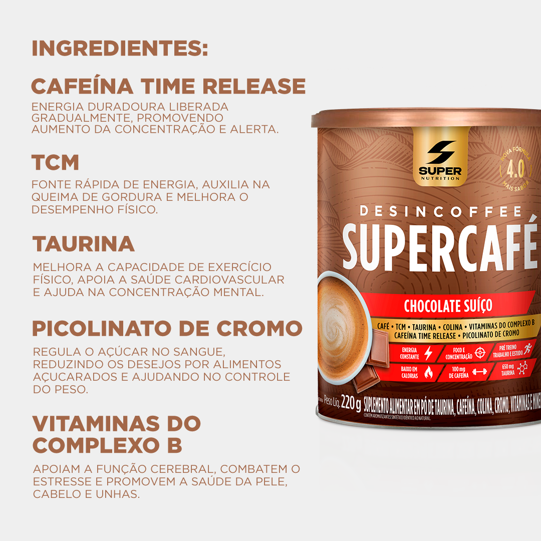 Compre 01 Supercafé Chocolate Branco, Ganhe 01 Supercafé Chocolate Suíço