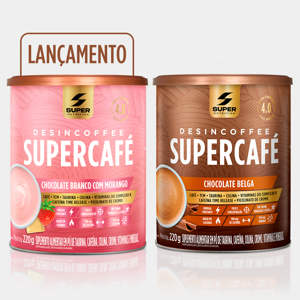 Supercafé Chocolate Branco com Morango + Chocolate Belga