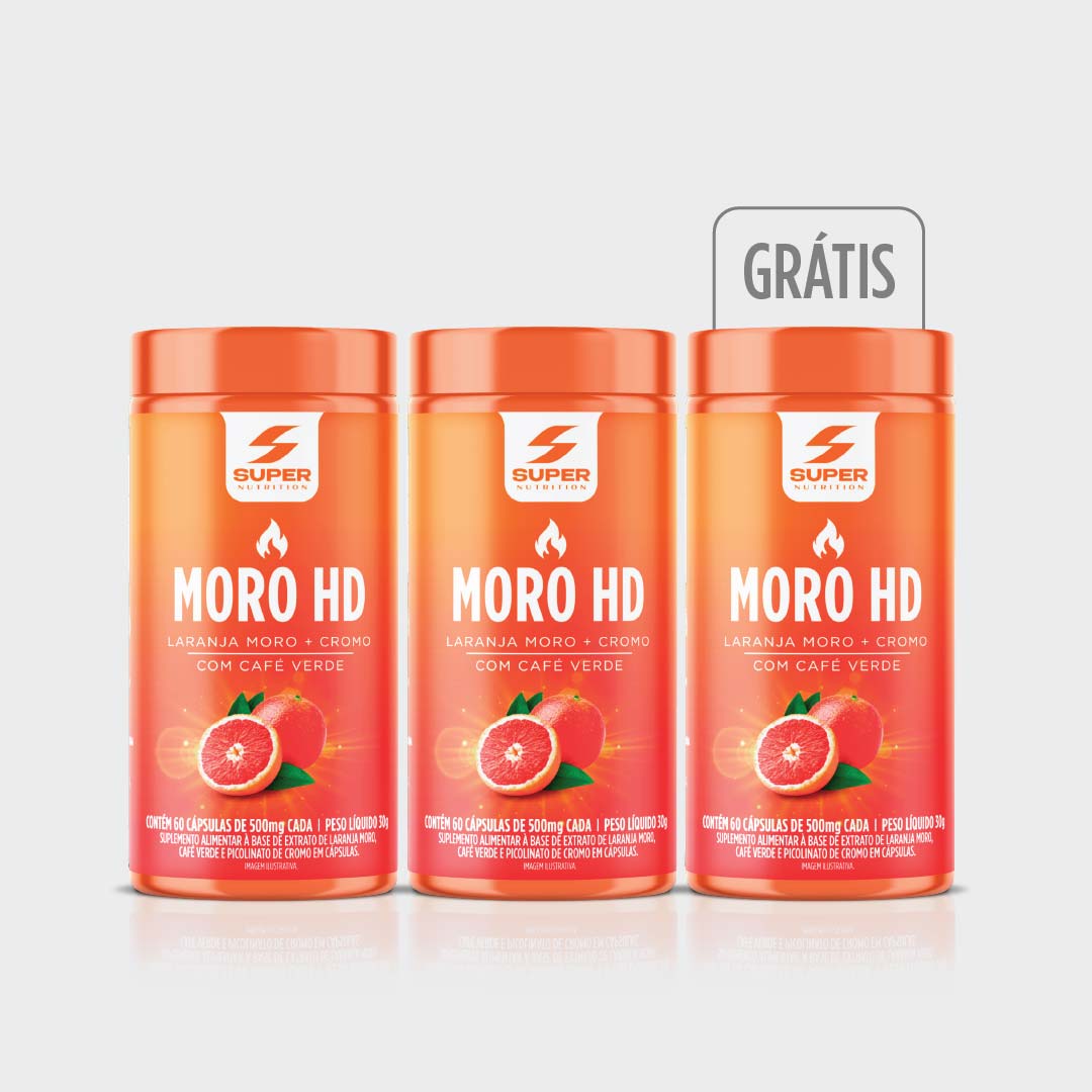 Compre 2 Leve 3 Moro HD Laranja Moro, Café verde e Cromo (60 cápsulas)