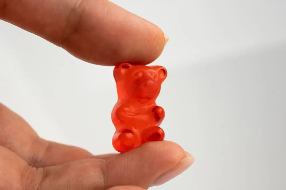Foto aproximada de uma gummy bear
