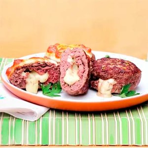 Hambúrguer Funcional Recheado com Queijo sem Lactose