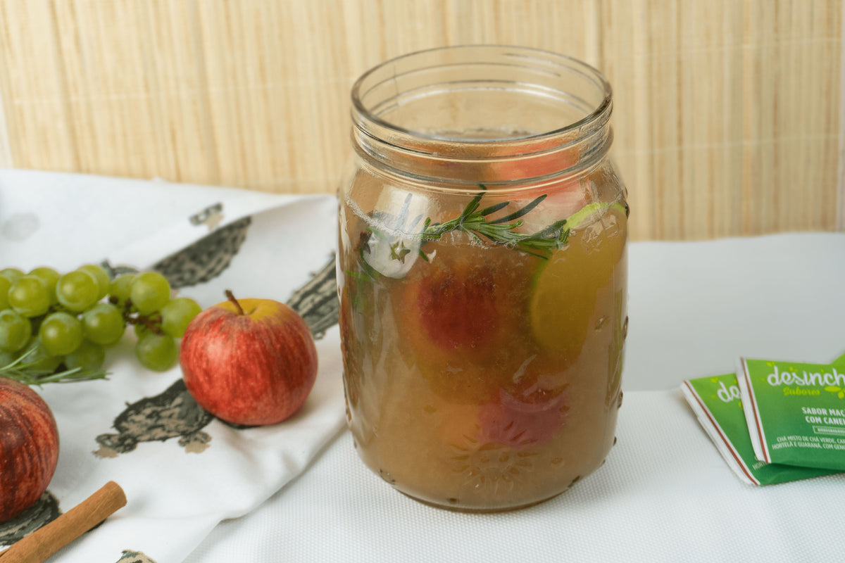 Maçã com suco de uva verde