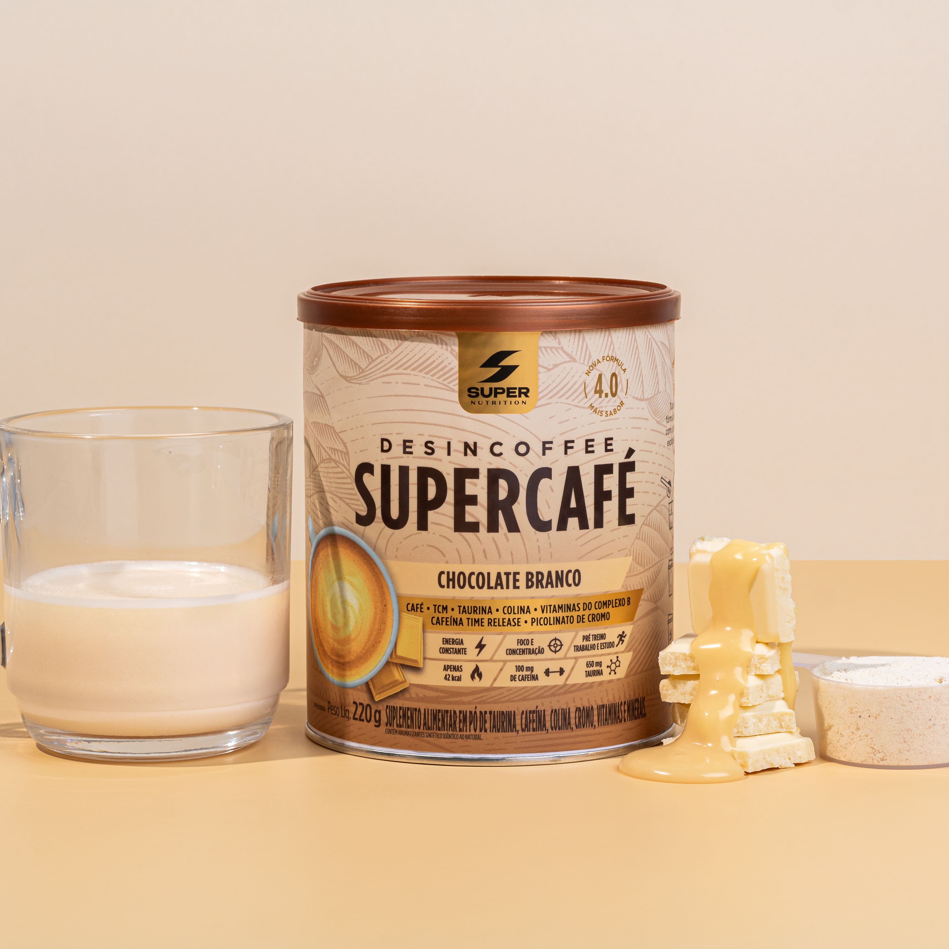 Supercafé Chocolate Branco + Chocolate Branco com Morango