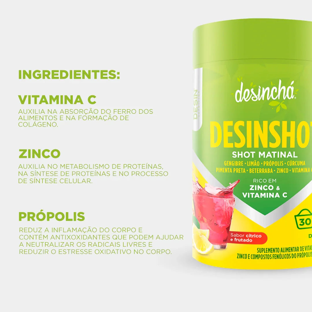 Shot Matinal Desinshot: Poderosa combinação de ingredientes +