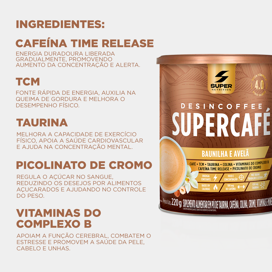 Supercafé Chocolate Branco com Morango + Baunilha e Avelã
