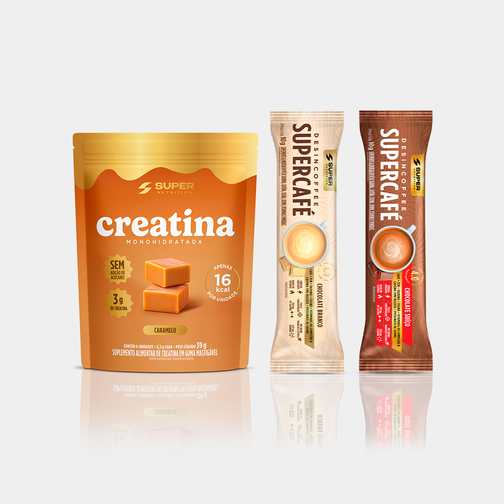 Kit Degustação Favoritos: Supercafé + Creatina Caramelo