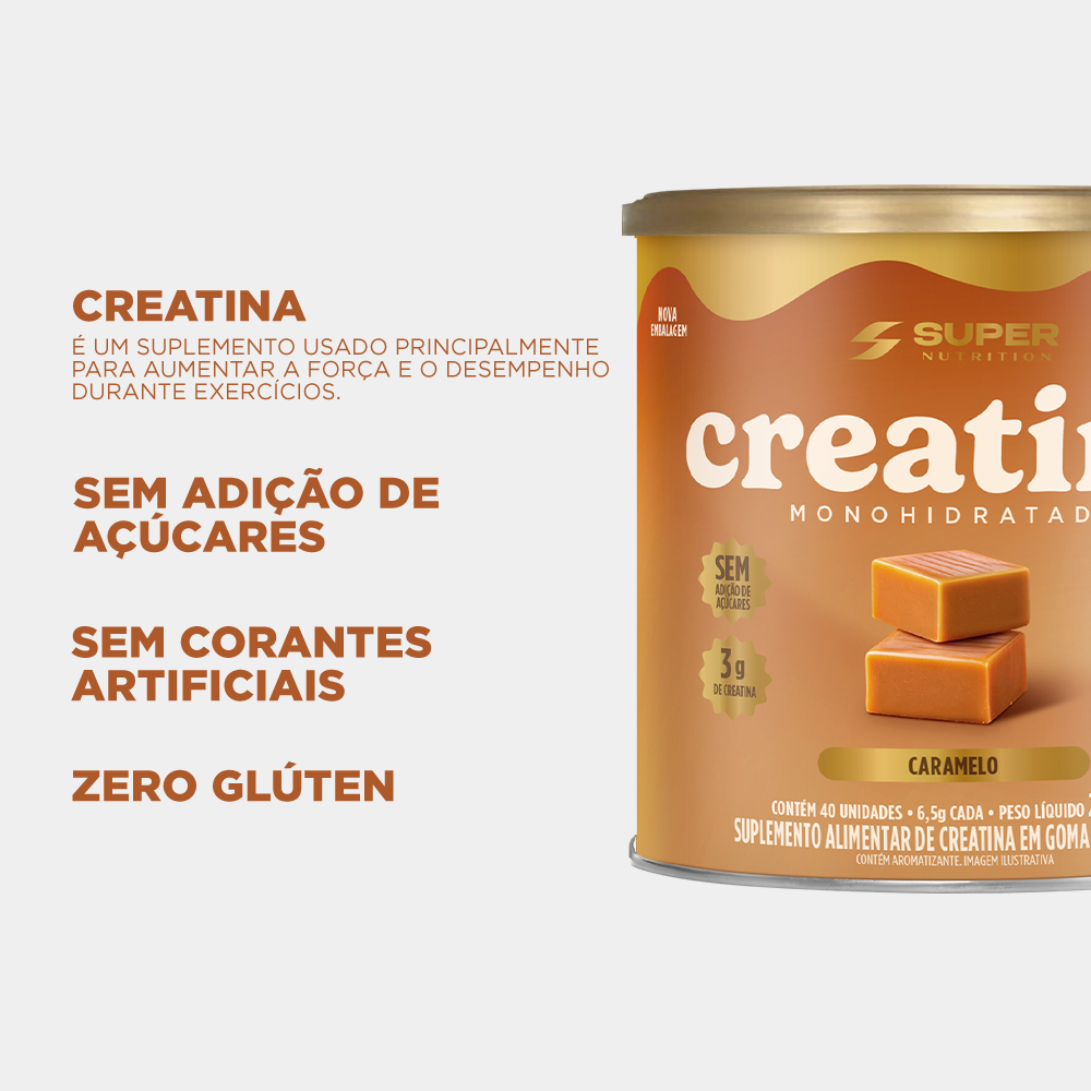 Kit Prime: Caramelo Creatina, Supercafé Choc Suíço e Melatonina