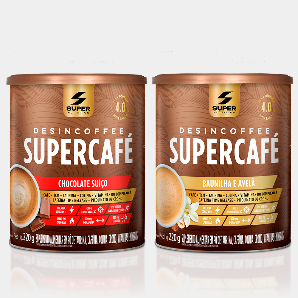 Supercafé Chocolate Suíço + Baunilha e Avelã