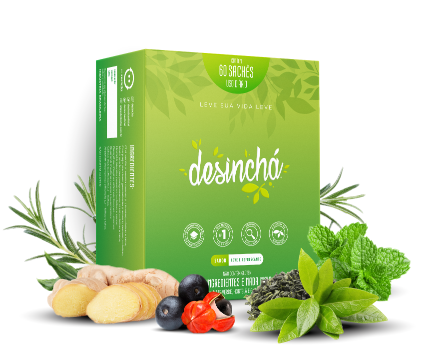 O blend de Desinchá Dia conta com 8 ingredientes selecionados