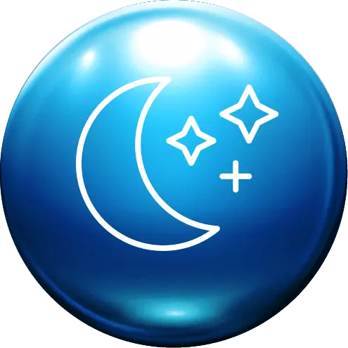 ícone azul com uma lua.