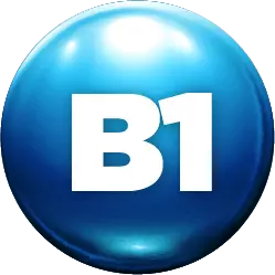 Ícone azul vitamina b1