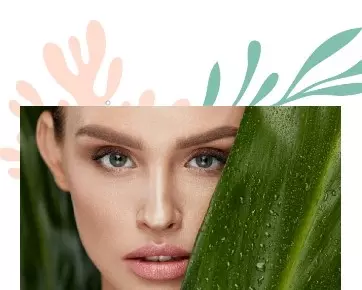 Mulher usando a Matchá Gel Mask feita com ativos e ingredientes vegetais 