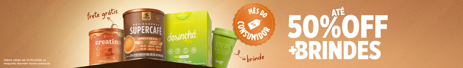 Banner Mês do Consumidor + Copo Exclusivo Brinde