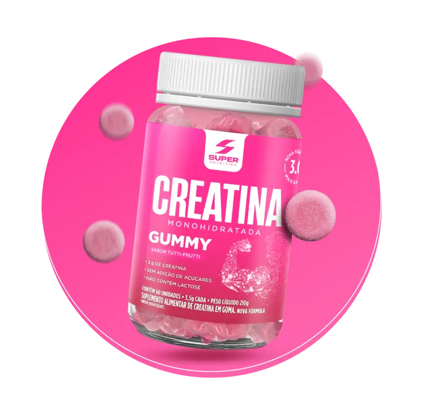 Super Gummy Creatina Sabor Tutti-Frutti (60 gomas)