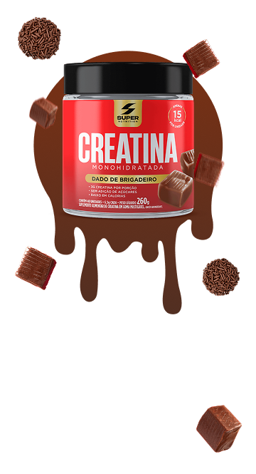 Dado de Creatina Sabor Brigadeiro Super Nutrition
