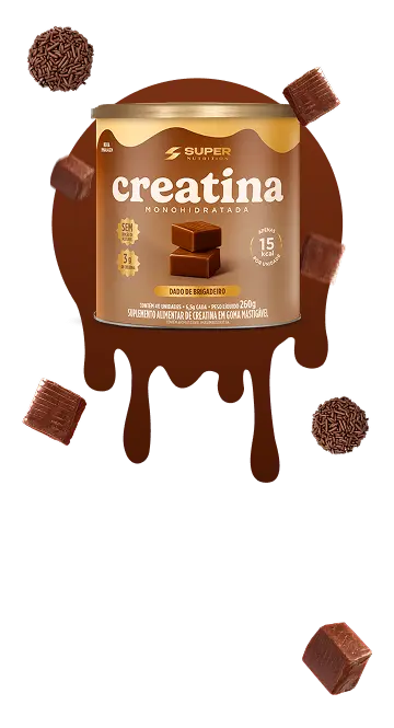 Dado de Creatina Sabor Brigadeiro Super Nutrition