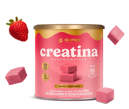 Caramelo de Creatina Sabor Morango Super Nutrition (40 unidades) Caramelo de Creatina Sabor Morango Super Nutrition (40 unidades)