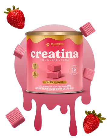 Caramelo de Creatina Sabor Morango (40 unidades) Caramelo de Creatina Sabor Morango (40 unidades)