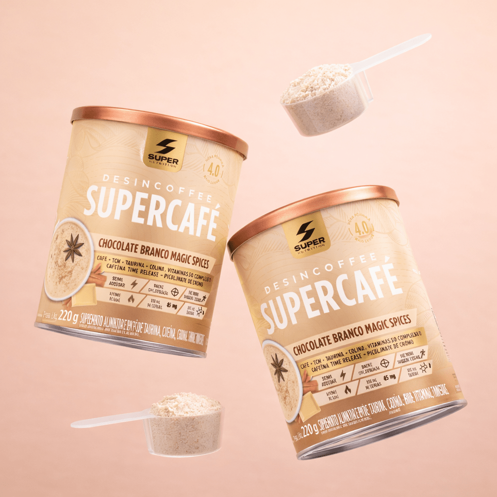 2 Latas de Supercafé Chocolate Branco Magic Spices