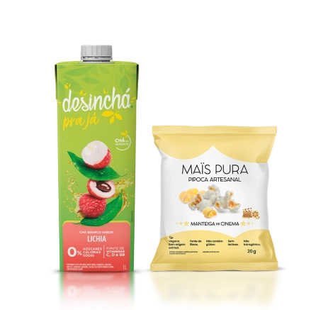 Compre 01 Desinchá Pra Já Lichia, Ganhe 01 Pipoca sabor Manteiga de Cinema