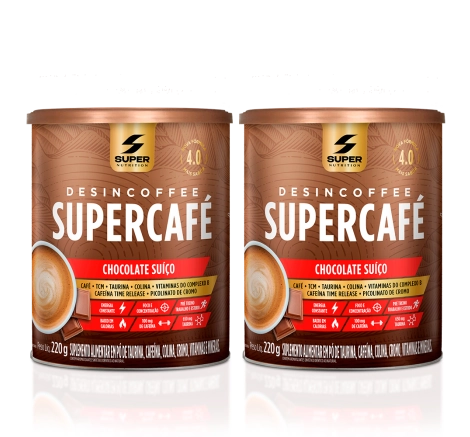 02 Latas de Desincoffee Supercafé Chocolate Suíço