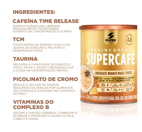 Compre 1 Leve 2 Supercafé Chocolate Branco Magic Spices