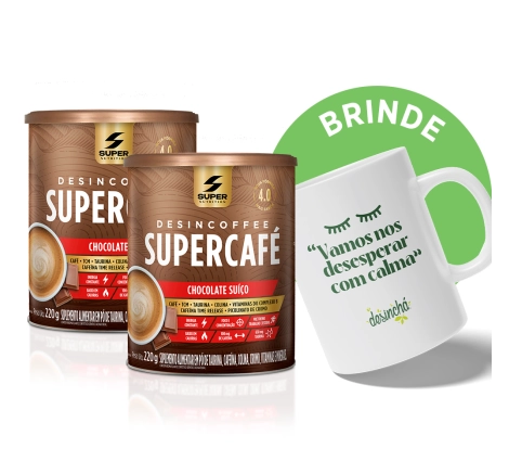 Compre 02 Supercafés Chocolate Suíço, Ganhe 01 Caneca de Brinde