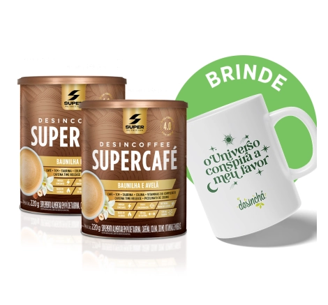 Compre 02 Supercafés Baunilha c/ Avelã, Ganhe 01 Caneca de Brinde