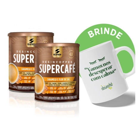 Compre 02 Supercafés Caramelo c/ Flor de Sal, Ganhe 01 Caneca de Brinde