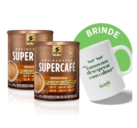 Compre 02 Supercafé Chocolate Belga, Ganhe 01 Caneca de Brinde