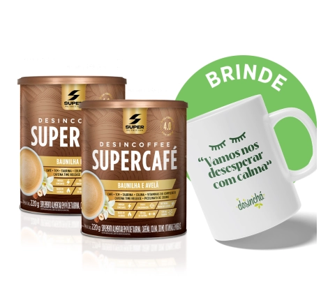 Compre 02 Supercafés Baunilha c/ Avelã, Ganhe 01 Caneca de Brinde