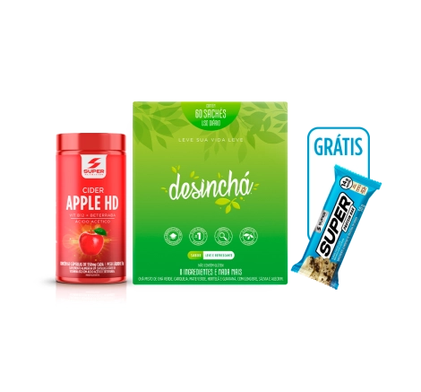 Apple HD + Desinchá 60 dias + Brinde Barrinha Protein Bar