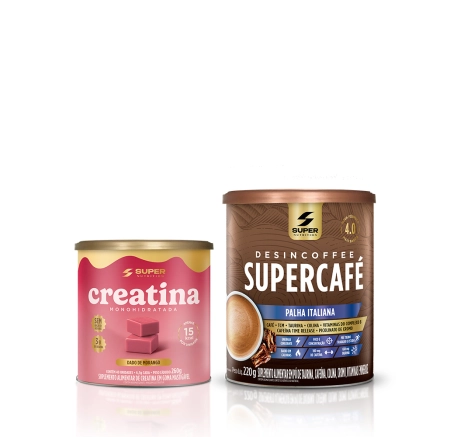Caramelo de Creatina Sabor Morango + Supercafé