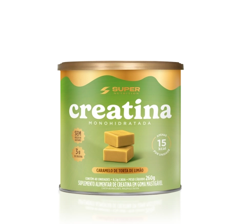 Caramelo de Creatina sabor Torta de Limão (40 unidades)