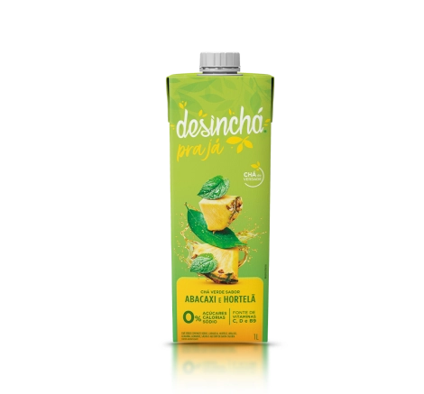 Desinchá Pra Já Chá Verde Sabor Abacaxi e Hortelã (1 litro)