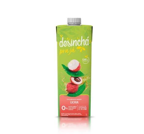 Desinchá Pra Já Chá Branco Sabor Lichia (1 litro)