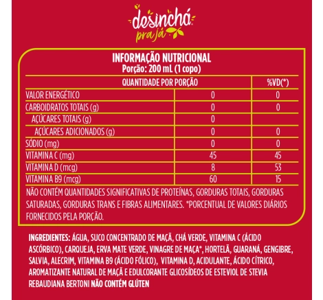 Chá Gelado Maçã Desinchá Pra Já (1 litro)