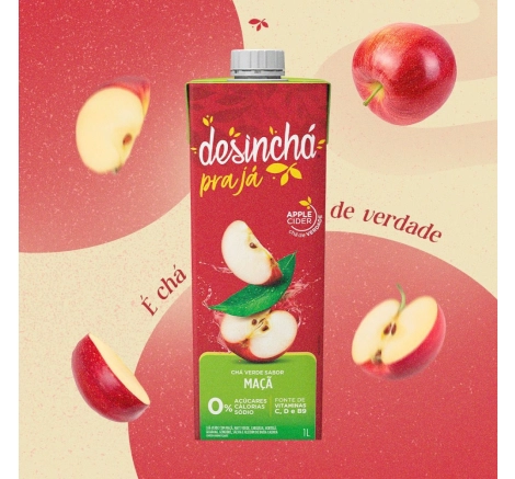 Chá Gelado Maçã Desinchá Pra Já (1 litro)