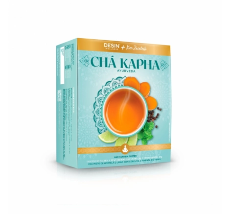 Caixa azul de Chá Kapha 30 sachês de chá desinchar