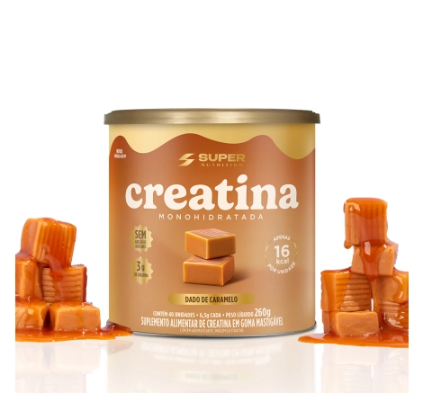 Caramelos de Creatina | Combo 3 Latas (Caramelo, Brigadeiro e Morango)