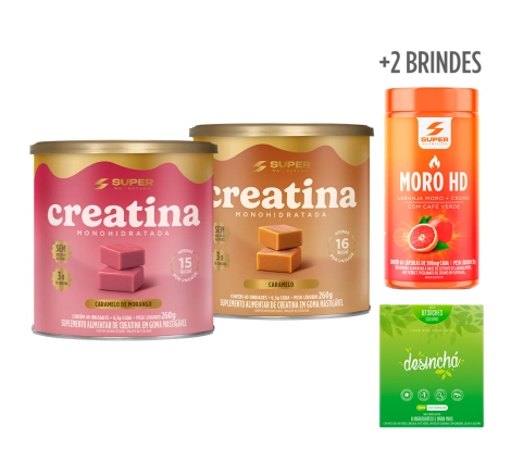 Combo Definição Inteligente (Creatinas Caramelo e Morango + 2 Brindes)