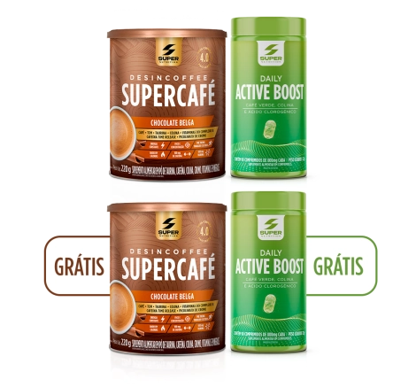 Combo Em Dobro: Supercafé Chocolate Belga + Active Boost