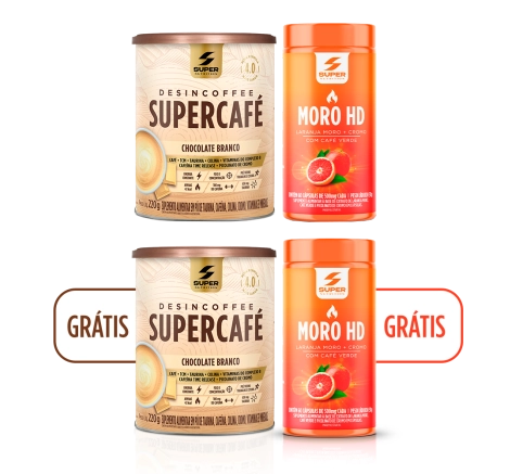 Combo Em Dobro: Supercafé Chocolate Branco + Moro HD