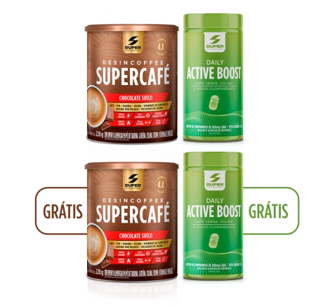 Combo Em Dobro: Supercafé Chocolate Suíço + Active Boost