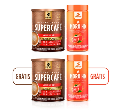 Combo Em Dobro: Supercafé Chocolate Suíço + Moro HD